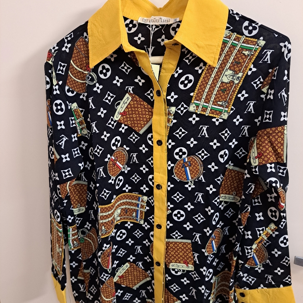 NWT Iconic Stylish & Rare Vintage Designer Men's Shirt XXL